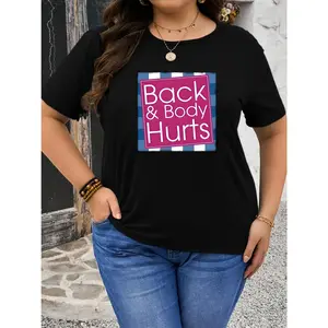 COD Plus Size - Plus Size - Plus Size Women'S T-Shirt with Letter Print
