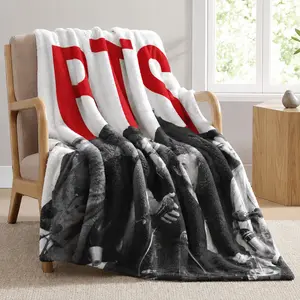 (VER 2) Music Theme Flannel Blanket - 2D Flat Soft, Lightweight, Suitable for Bedrooms, Holiday Decorations, and All Seasons - Ideal for Beds, Sofas, Offices, Camping