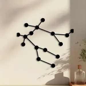 1pc Gemini Zodiac Metal Wall Art, Gemini Zodiac Statue Mural, Perfect for Bedroom Wall, Office Wall Decor, Birthday Decor, Ideal Gift for Astrology Lovers, Powder-Coated Metal, Hanging Wall Art