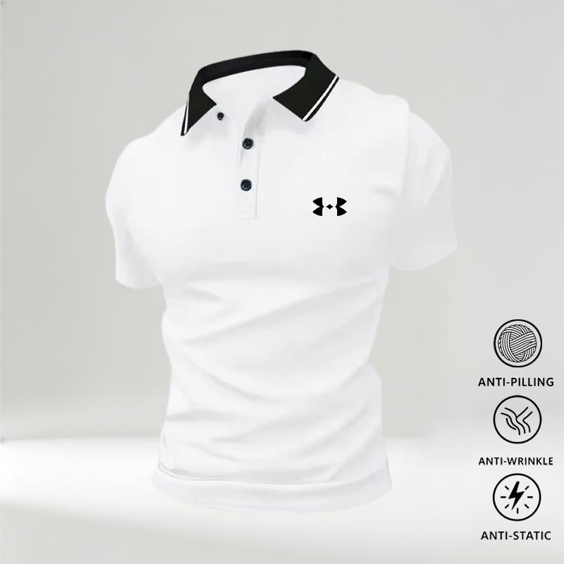 Men's Polyester Polo Shirts 4-Pack - Menswear, Mens Clothing, Animal Print, Collar, Button Placket, Stretchy, Comfortable, Machine Washable Summer Tops for Golf, Everyday Casual Wear, Camping,sohochic