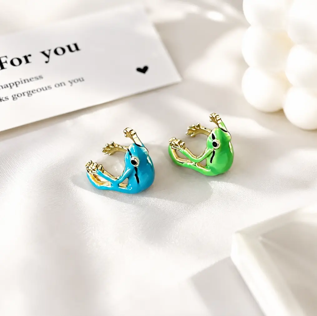 2PCS Frog Rings for Vintage Tree Frog Ring for Women,  Adjustable Open Ring,  Animal Finger Ring,  Interesting Weird Frog Jewelry Gift for Girls