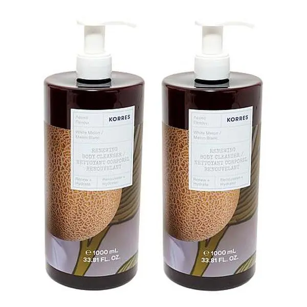 Korres 2-Pack White Melon Renewing Body Cleanser