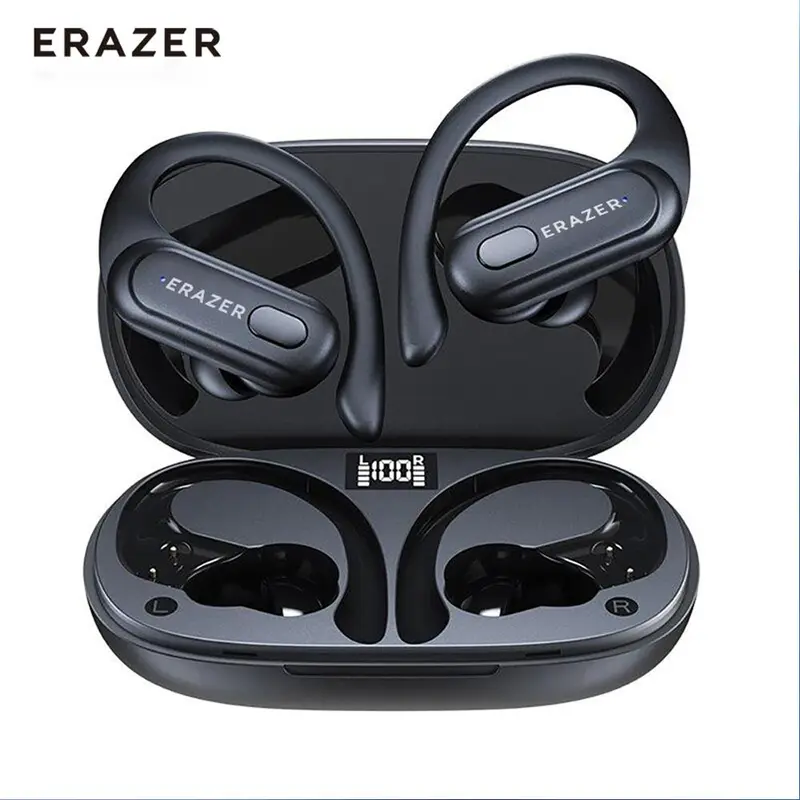 ERAZER XT60PRO True Wireless Earbuds with Built-in Microphone，Battery LED Display, IPX5 Waterproof Sports Earphone, Fall Gift 0