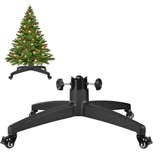Christmas Tree Stands for 9 FT Artificial Trees Rolling Wheels Movable Universal Xmas Tree Holder Base Fits Up 9 Foot Fake Tree 1-2.56 Inch Pole (Stand Diameter 31 Inch)