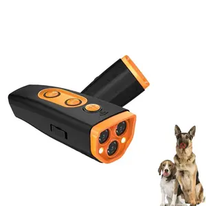 Dog Bark Deterrent Device, Anti Barking Device for Dogs Barking Silencer in 55FT Indoor Outdoor, Portable Dog Repellent Device with Flashlight