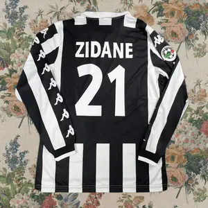 99-00 Juventus Home 21 Zidane Long Short Sleeve Jersey Vintage
