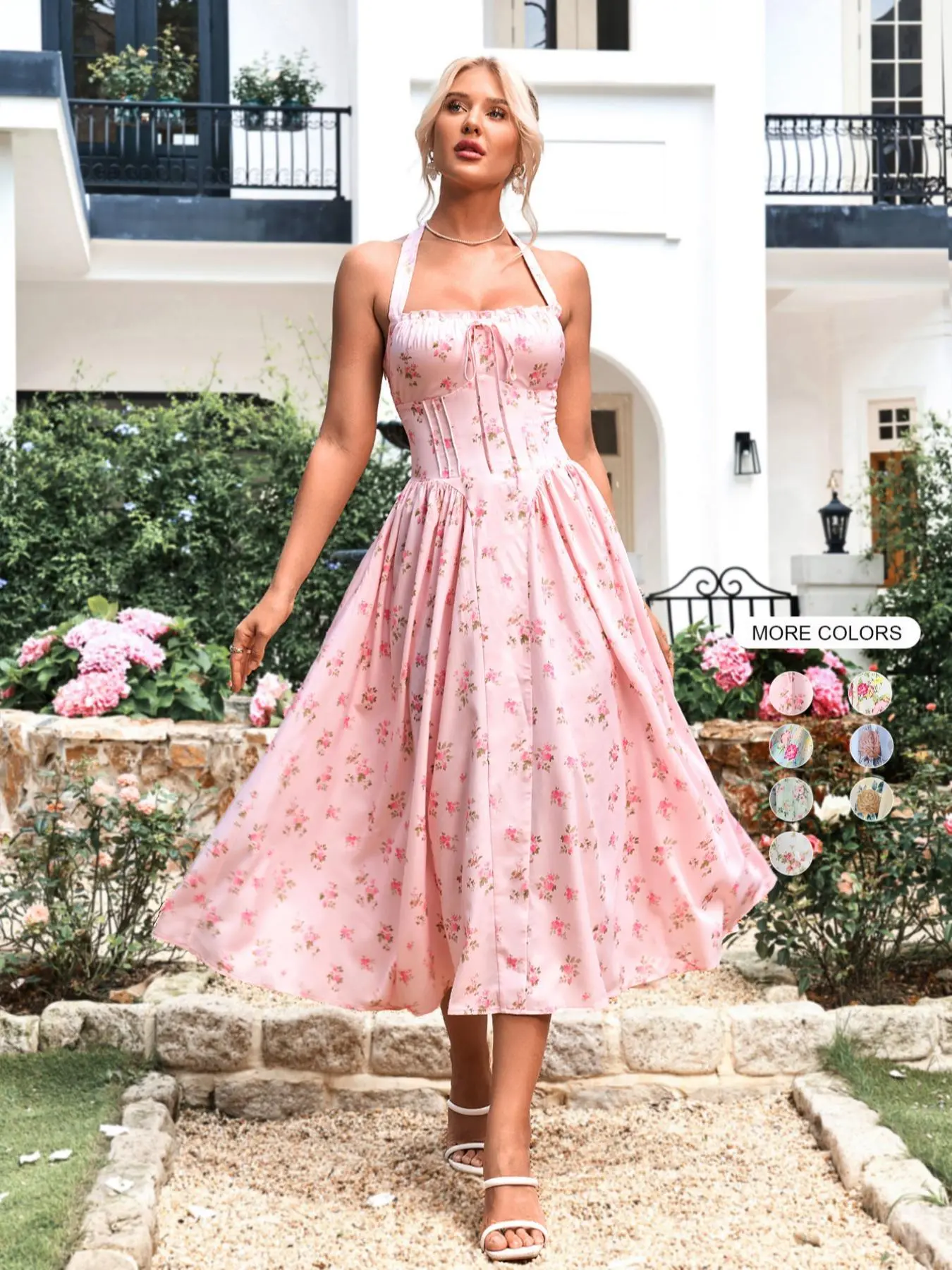 halter neck dresses women Style Quotien Women Maroon Halter Neck Dress main image 0
