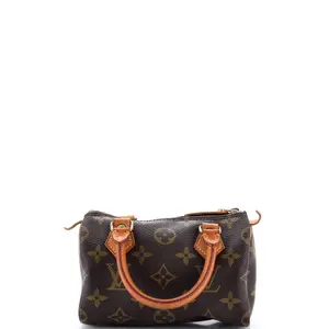 Pre-owned Louis Vuitton Canvas Coated Top Handle Bags Speedy Mini HL Handbag Monogram Canvas by Rebag