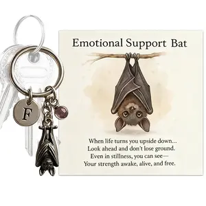 Bat Keychain Set, Bat Shape Keyring, Mystery Inspirational Key Ring Pendant, Lightweight Portable Bag Charm, Christmas Gift for Women/men