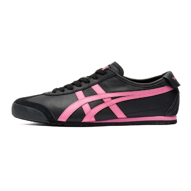 Onitsuka Tiger Mexico 66 Breathable Low Top Casual Shoes Women's Black Pink Retro 1183C102-005