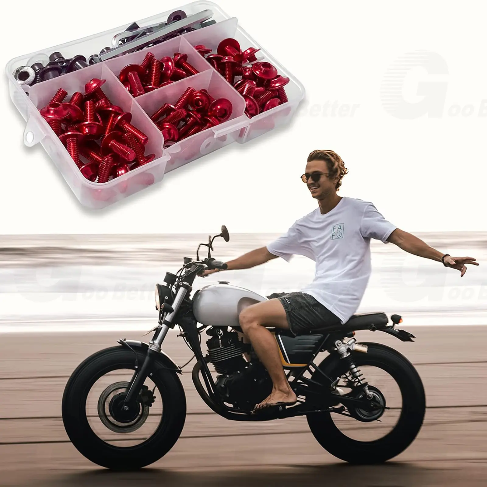 195PCS Black Motorcycle Fairing Bolt Screws Kit