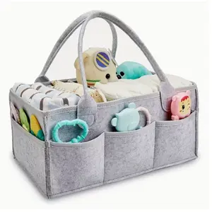 Felt Storage Basket, Portable Diaper Organizer Box, Car Storage Basket, Home Storage & Organization Accessories, Bathroom Bedroom Accessories