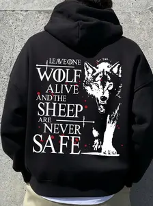 Leave One Wolf Alive and the Sheep Are Never Safe Design T-Shirt / Hoodie / Sweatshirt, Wolf Predator Mindset Graphic Apparel, Bold Statement Shirt for Independent Men