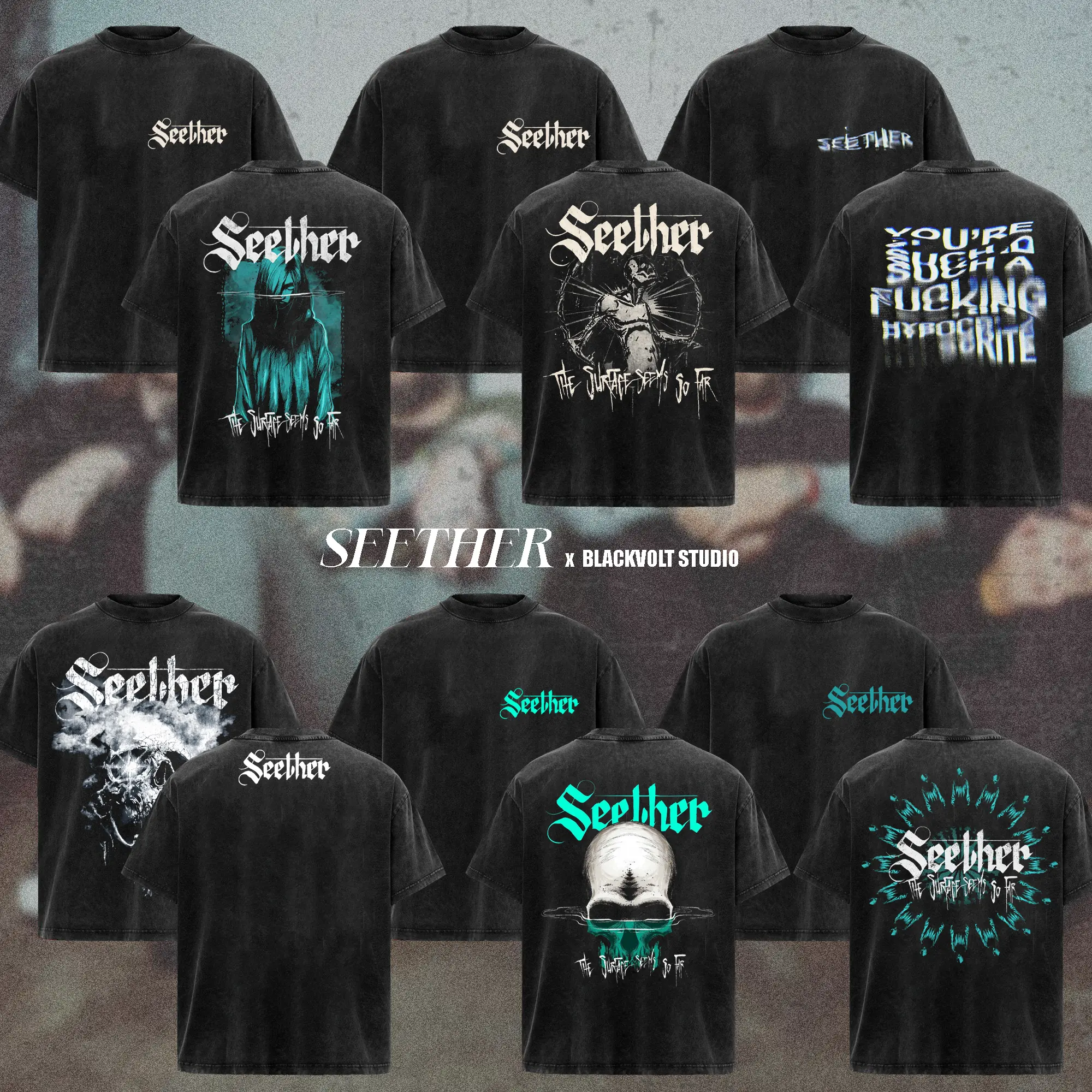[COLLECTION] Seether Band T-Shirt Collection, Vintage Rock Graphic Tee, Dark Grunge Aesthetic Shirt, Distressed Alternative Metal Band Merch, Gift for Seether Fans, Unisex Merch for Men & Women