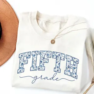 Fifth Grade Teacher Shirt, Toile de Jouy 5th Grade T-Shirt, Fifth Grade Teacher Appreciation Gift, Elementary School T-Shirt