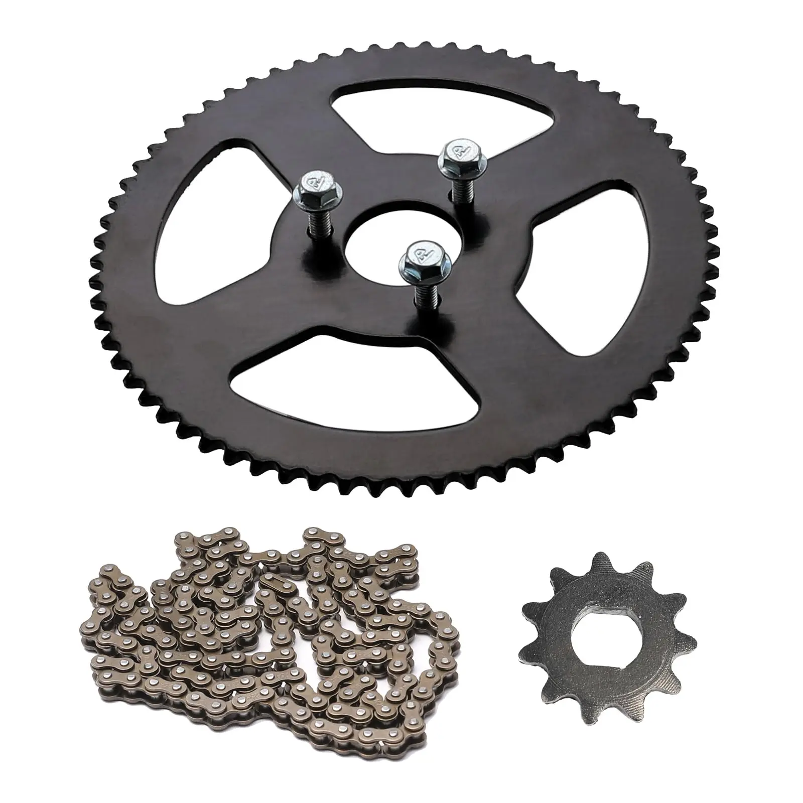 25H 136 Links Chain + 68T Rear Chain Sprocket for 2 Stroke 47cc 49cc Scooter Mini Dirt Pit Bike Go Kart Karting ATV UTV Quad Buggy Dune Moped Offroad Motorcycle