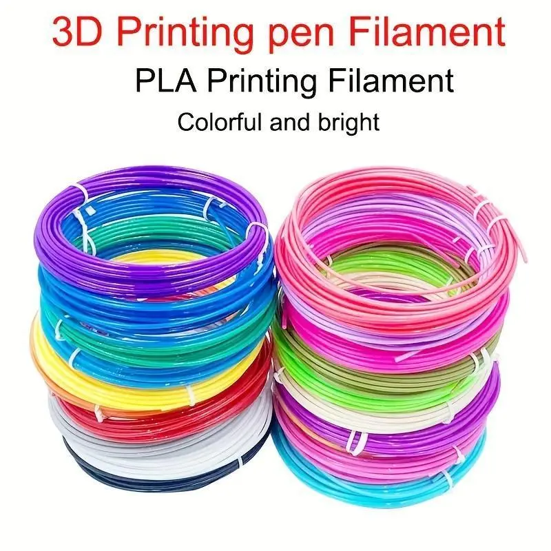 1.75mm 3D Printing Filament Bulk (20 Random Colors, 196in Per Color) – Crafting Supplies for DIY Painting, Christmas Gifts for DIY Enthusiasts (3D Pen Excluded)