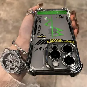 Cyberpunk Style Frame Pattern Phone Case iPhone for 17 Air 16 15 Plus 14 13 12 11 Pro Max X XR Xsmax 8 7 Plus Coated Anti-drop Transparent Soft Back Case