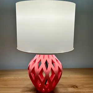 Fully customizable Table Lamp, Desk Lamp, Bedside Table. 3D Printed 13.5” tall by 9.5” wide