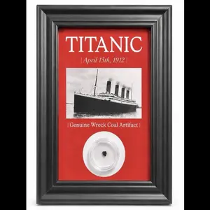 TITANIC COAL | Genuine Artifact | Framed Display 5x7inch | W/ COA | Real Artifact Recovered from the Wreck of Titanic! Perfect Gift for Enthusiasts of all Ages!