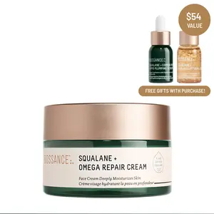 Biossance Squalane + Omega Repair Cream Jumbo Size - Ultra-Moisturizing Face Cream - Skin Care with Hyaluronic Acid, Ceramides, Squalane - Ideal for Dry & Sensitive Skin, Intense Hydration Moisturizer