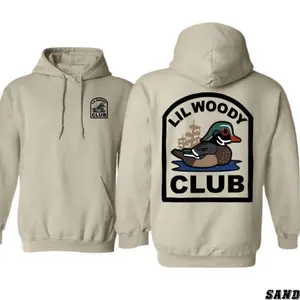 Lil Woody Club Hoodie . Unique Wooden Duck Icon, Stylish Style, Classy Fashion For The Enchanting Discovery and Adventure Lovers