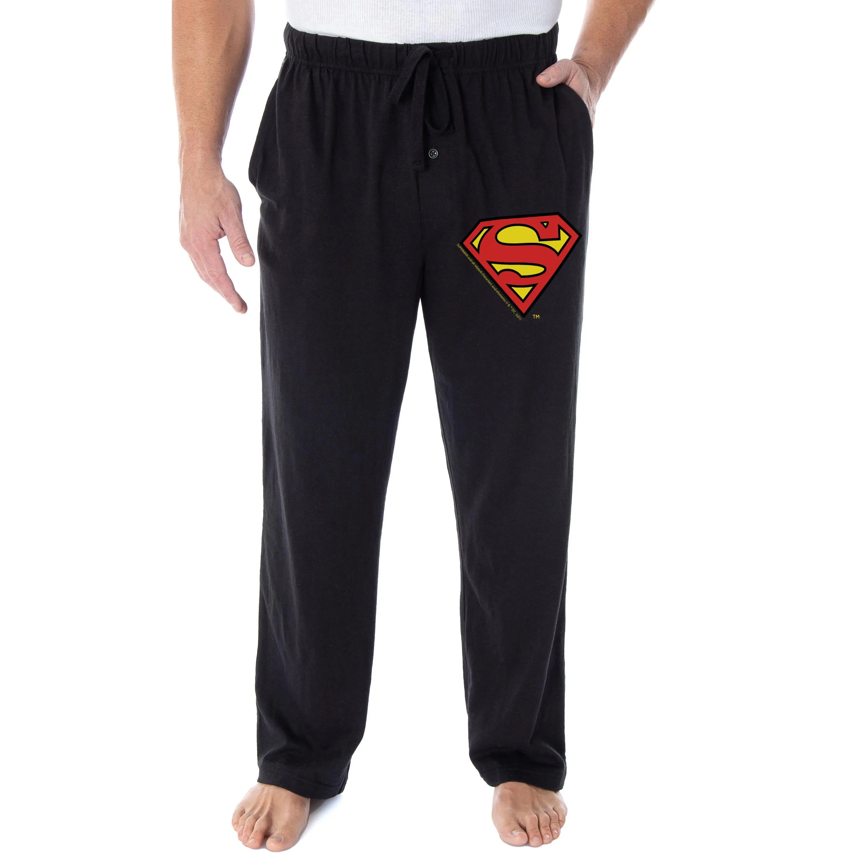 DC Comics Men's Superman Pajama Pants Classic S Symbol Loungewear Sleep Pants