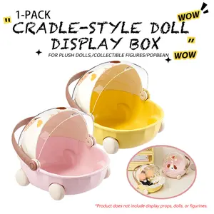 Crib Carriage Doll Display Box, Display Storage, Ideal for Plush Toys, Handmade Figures, Popbeans, Perfect for Collectors and Enthusiasts