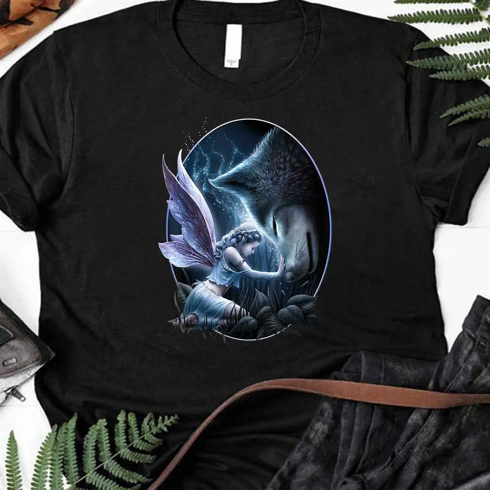 Spiral Original - Sacred Bond - Fairy and Wolf T SHIRT