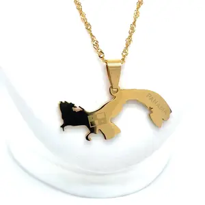 Panama Map Necklace
