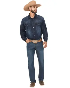 Cinch Men's Ian Dark Wash Slim Bootcut Rigid Denim Jeans - Mb31436001