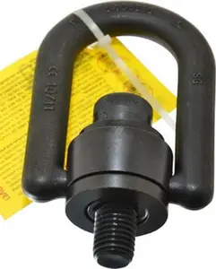 American Drill Bushing 5,000 Lbs. Load Capacity, 3-1/2 Inch Wide x 5.31 Inch High x 2.31 Inch Opening, Extra Duty Center Pull Hoist Ring 3/4-10 Thread Size, 1 Inch Thread Length, 1 Inch Radius, 1-1/2 Inch Chuck Height 33714