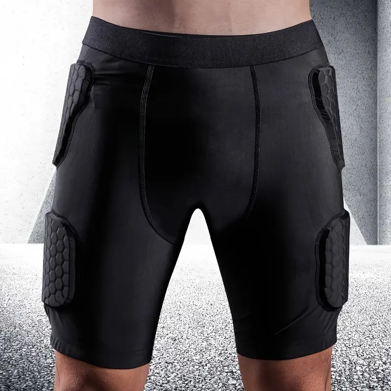 Adult Black Protective Padded Shorts, Universal Fit Impact-Resistant Impact-Proof Sports Gear with EVA Foam Padding for Hip, Thigh, Tailbone, Breathable 3D Quick-Dry Non-Deforming Safety Equipment for Skateboarding, Skiing