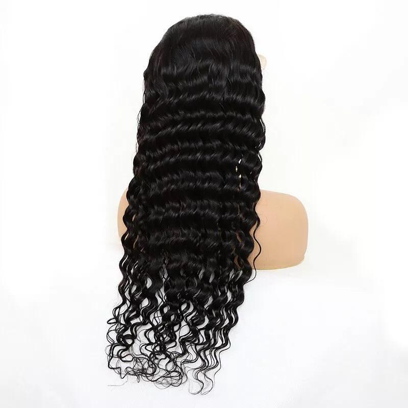 [30" = $119] 13x6 Deep Wave Lace Front Wig Human Hair 180 Density Wet and Wavy 13x4 Lace Frontal Wig Brazilian Human Hair Wigs Pre Plucked  Deep Curly 6x4 Glueless Wig 100% Virgin Human Hair Lace Front Wigs for Women Bling Hair Human Hair Wigs