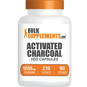 BulkSupplements Activated Charcoal Capsules - Oral Health - Whiten Teeth - Natural Supplements - 270 Capsules - 1200mg per Serving