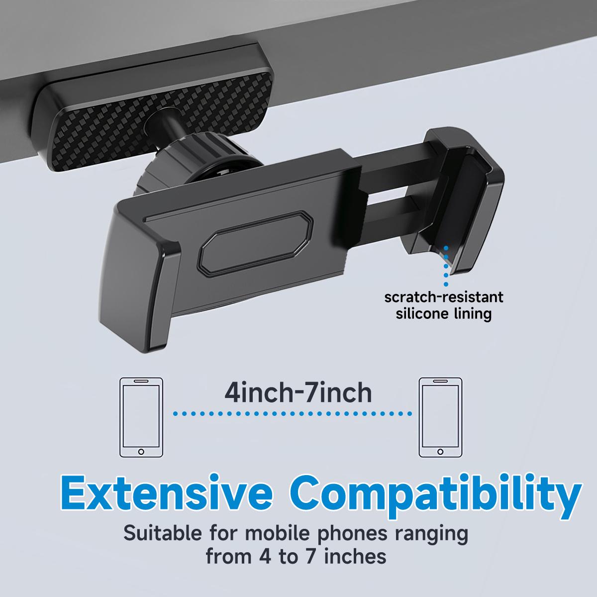 Magnetic Phone Holder for Gym, 360° Adjustable, Strong Portable Magnet Phone Mount for Workout Recording, Gym Phone Mount with Strong Magnet Base, Compatible with All Smartphones 4.7-7"