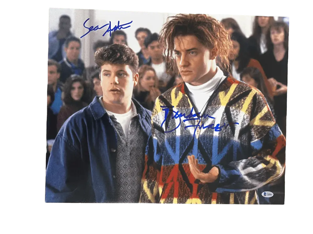 Brendan Fraser & Sean Astin Authentic Autographed 16x20 Photo
