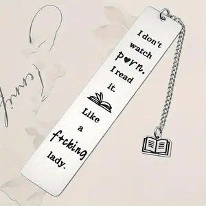 1pc Fun Metal Bookmark for Women, Unique Gift for Book Lovers, Stainless Steel Pendant Bookmark for Reading Accessories