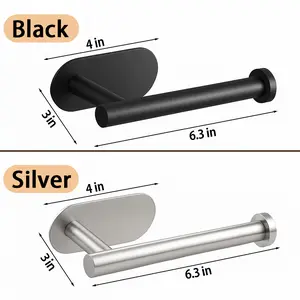 3MToilet Paper Holder Self Adhesive, Premium Thicken SUS304 Stainless Steel Rustproof Adhesive Toilet Roll Holder no Drilling for Bathroom, Kitchen, Washroom punch-free paper towel holder