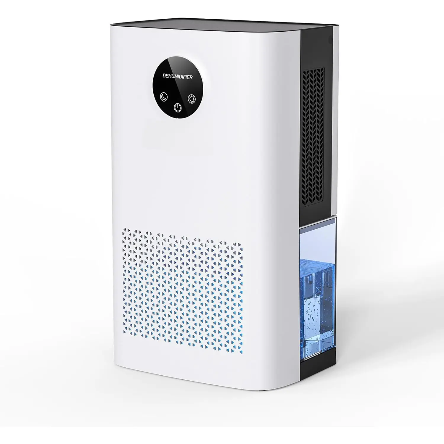 Dehumidifier for Home, 77 OZ Water Tank (1000 sq.ft) Dehumidifiers, Quiet Dehumidifier with Sleep Mode, Auto Shut Off, 7-Color LED Light for Closet Bedroom Bathroom Basement RV, White