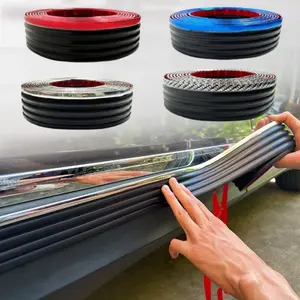 Car Door Trim Sticker, Car Door Side Skirts Protective Stickers & Strip, Body Edge Guard, Decorative Decals, Automotive Decoration, Front & Rear Bumpers Anti-Scratch Anti-Collision WaterProof Durable For Most Car Model External Accessories