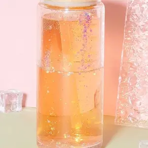 16oz sublimated snow globe glass can