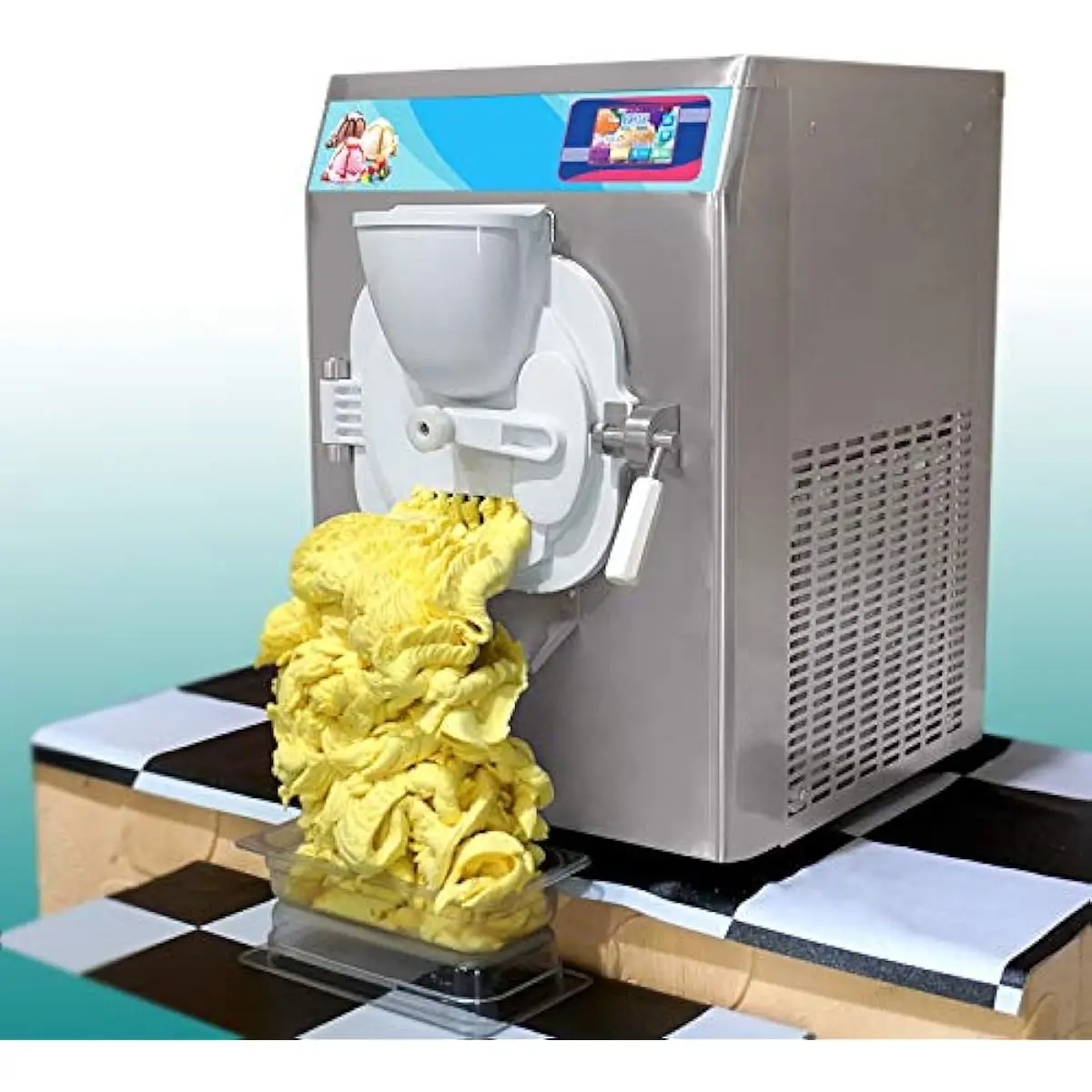 Kolice commercial tabletop ETL Certificate hard ice cream machine,batch freezer,gelato ice cream machine, ice cream maker, Italian Ice Machine-Italy design extra strong door,9-11gal per hour