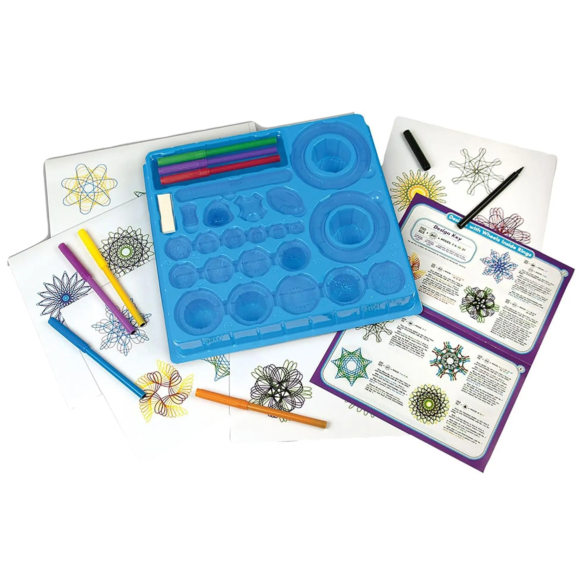 PlayMonster Spirograph Drawing Kit w/ Markers & Guide Book PlayMonster Spirograph Drawing Kit w/ Markers & Guide Book