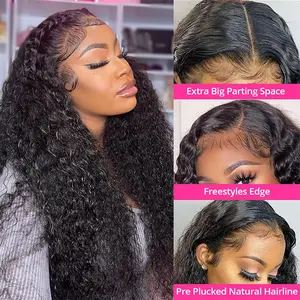 MORE FACE BEAUTY WEAR GO WIG Water Wave Lace Front Wig Human Hair 6X4 Lace Frontal Wigs For Woman Pre Plucked Hairline