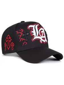 Unisex Gothic La Thorns Cross Five-Panel Baseball Hat Adjustable Snapback, Adjustable Sun Protection Casual Cap for Spring Fall Travel Beach Vacation