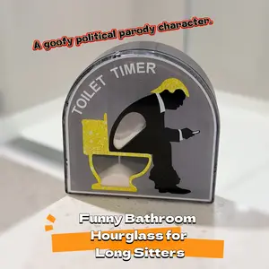 5-Min Toilet Poop Sand Timer — Bathroom Countdown Hourglass Prank, Stress Relief Gag Toy, Funny Poop Challenge Timer, Toilet Decor Gift for Friends