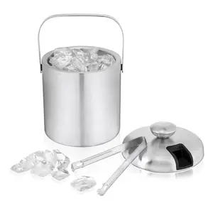 True Stainless Steel Ice Bucket with Tongs