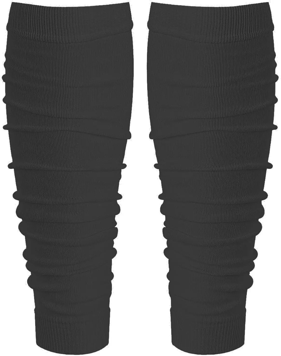 Black Football Scrunch Leg Sleeves for Men Women,Calf Leg Compression Sleeve for Kids/Adults Boys Youth Athletes Running.Elastic Soccer Basketball Leg Sleeves.Football Accessories.