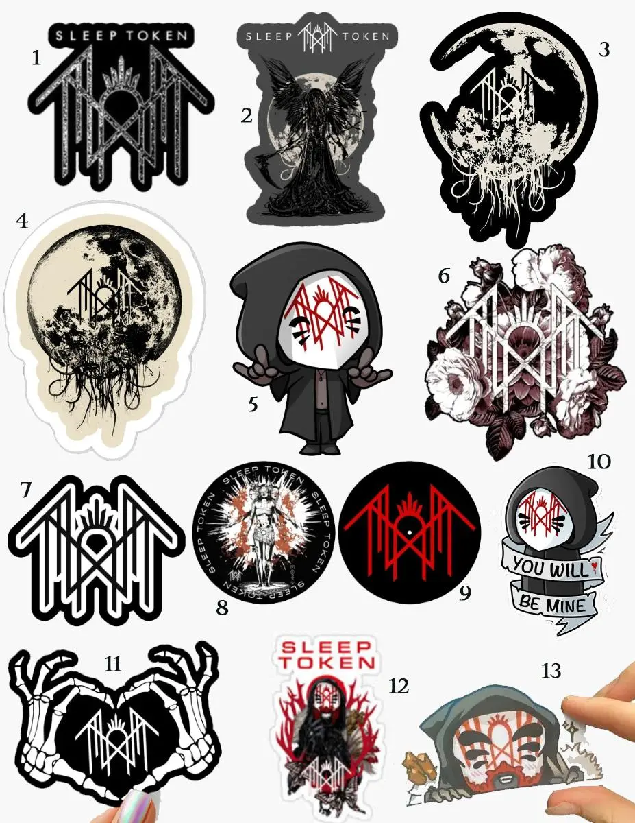 13 Design Sleep Token Sticker, Vessel Sticker, Waterproof Vinyl Sticker for Laptop SNG